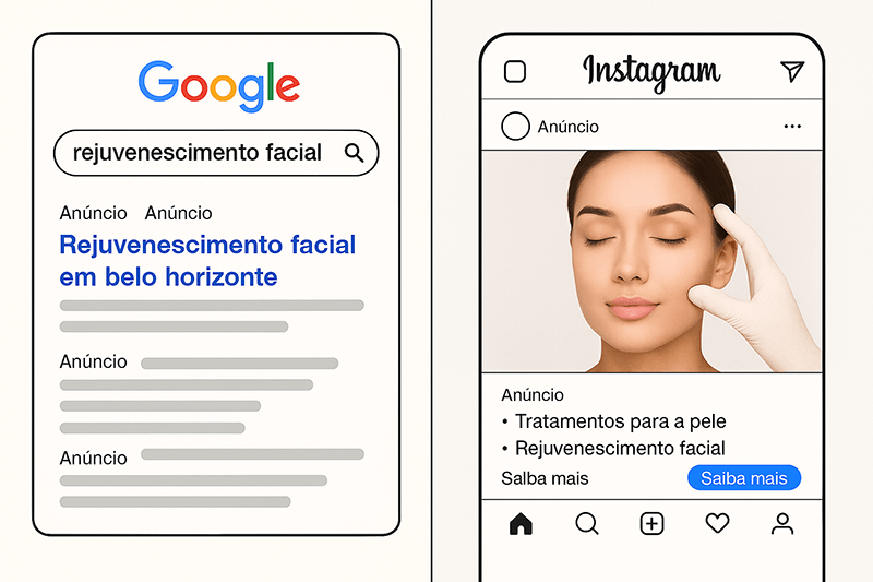 Anúncios no Google para Clínicas de Estética: Atraia Pacientes Qualificados e Aumente Seu ROI 2 Anúncios Estética: Google Ads x Meta Ads